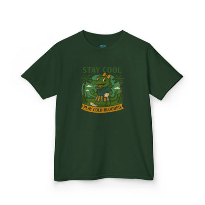 Stay Cool. Play Cold-Blooded Gator Golf Girls' Heavy Cotton T-Shirt
