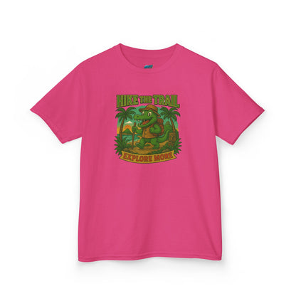 Hike the Trail - Explore More Hiking Gator Girls' Heavy Cotton T-Shirt