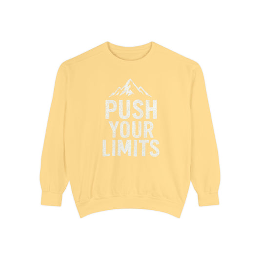 Push Your Limits Vintage Wash Men's Premium Crewneck Sweatshirt