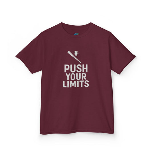 Push Your Limits Baseball Boys' Heavy Cotton T-Shirt