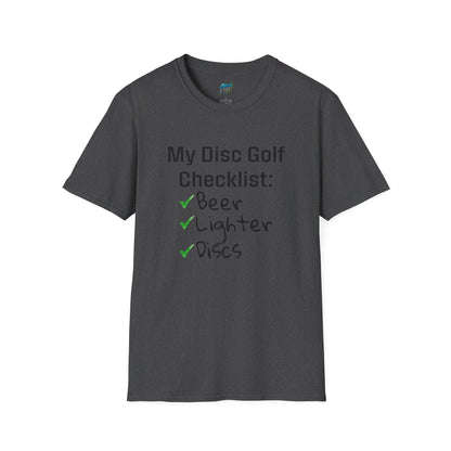 My Disc Golf Checklist Disc Golf Humor Men's Basic T-Shirt