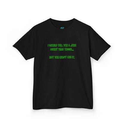 Time Travel Joke Humor Boys' Heavy Cotton T-Shirt