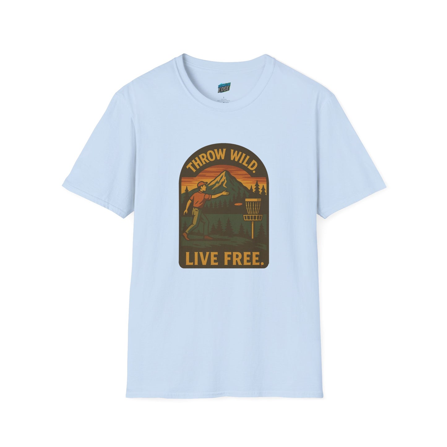 Throw Wild. Live Free. Disc Golf Vintage Men's Basic T-Shirt