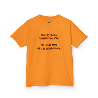 Construction Joke Humor Boys' Heavy Cotton T-Shirt