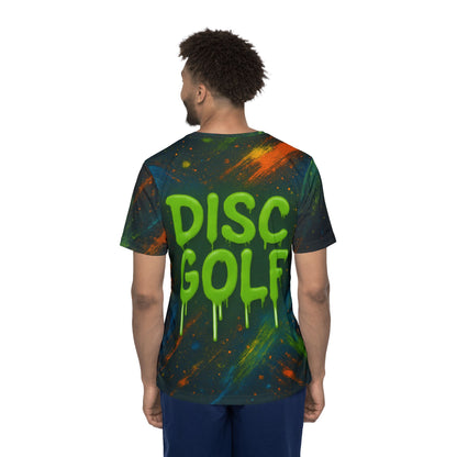 Spray Paint Design w/Basket Disc Golf Men's Jersey Premium T-Shirt