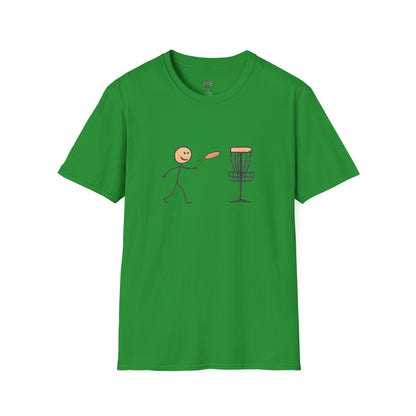 Stick Figure Disc Golf Men's Basic T-Shirt
