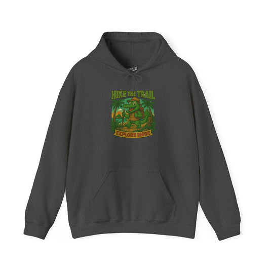 Hike the Trail – Explore More Hiking Men's Basic Heavy Blend Hoodie Sweatshirt