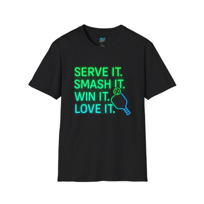 Serve it. Smash it. Win it. Love it. Pickleball Men's Basic T-Shirt