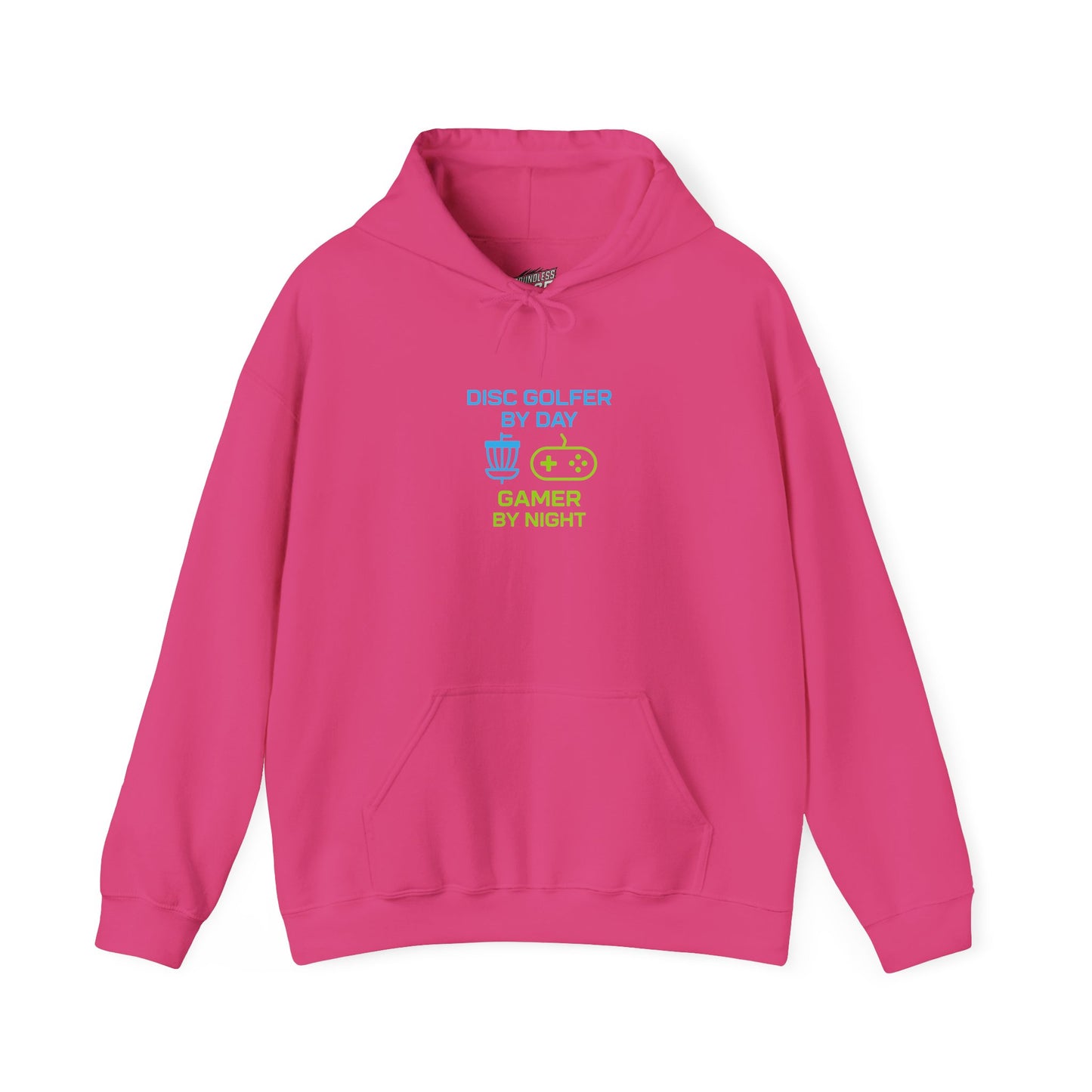 Disc Golfer by Day, Gamer by Night Men's Basic Heavy Blend Pullover Hoodie Sweatshirt