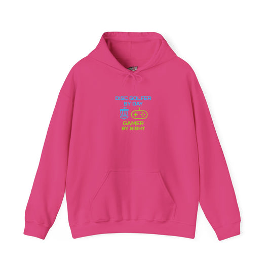 Disc Golfer by Day, Gamer by Night Women's Basic Heavy Blend Pullover Hoodie Sweatshirt