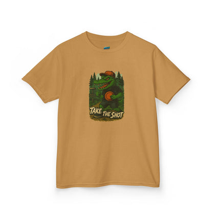 Take the Shot Disc Golf Edgy Gator Girls' Heavy Cotton T-Shirt