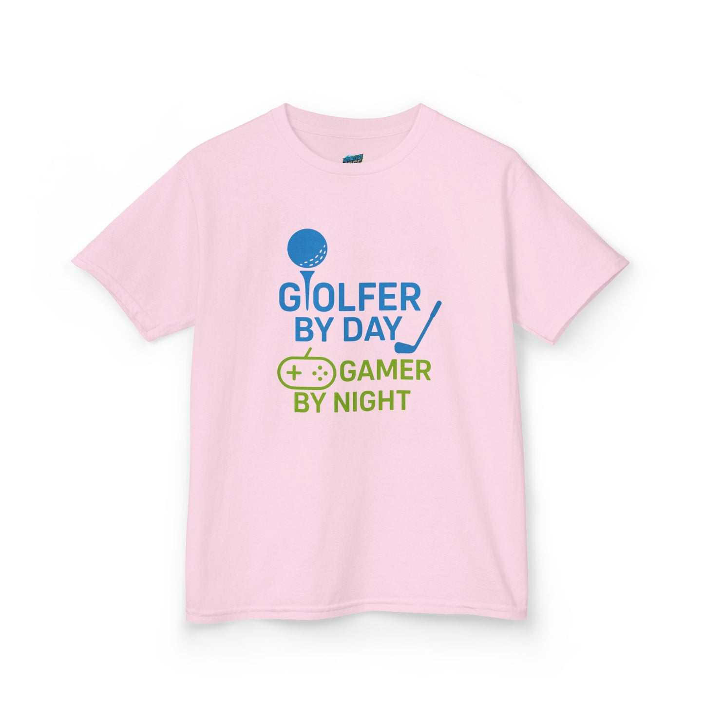 Golfer by Day, Gamer by Night Boys' Heavy Cotton T-Shirt