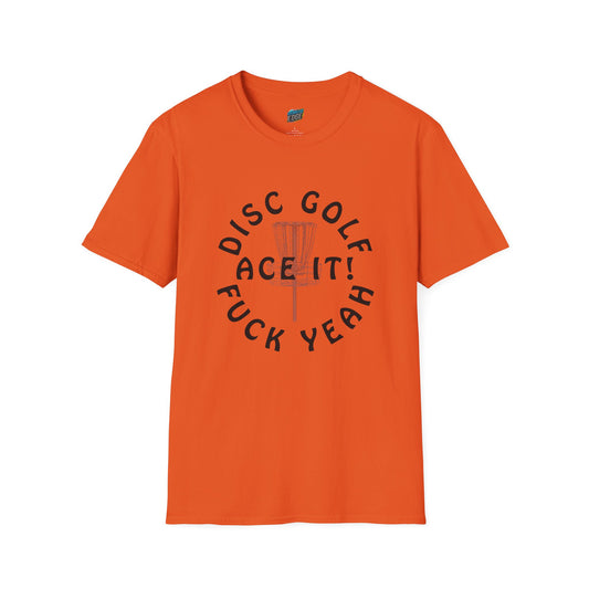 Disc Golf F*** Yeah Adult Humor Men's Basic Softstyle T-Shirt