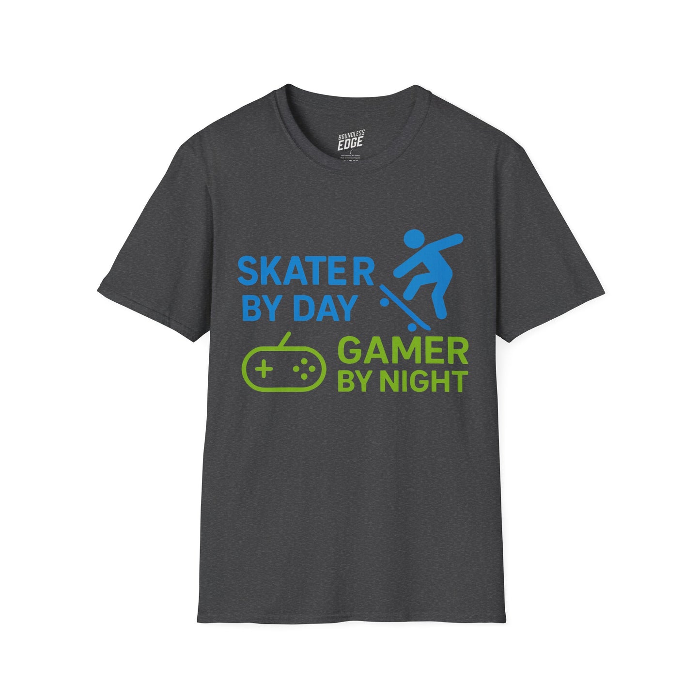 Skater by Day, Gamer by Night Skateboarding Men's Basic T-Shirt
