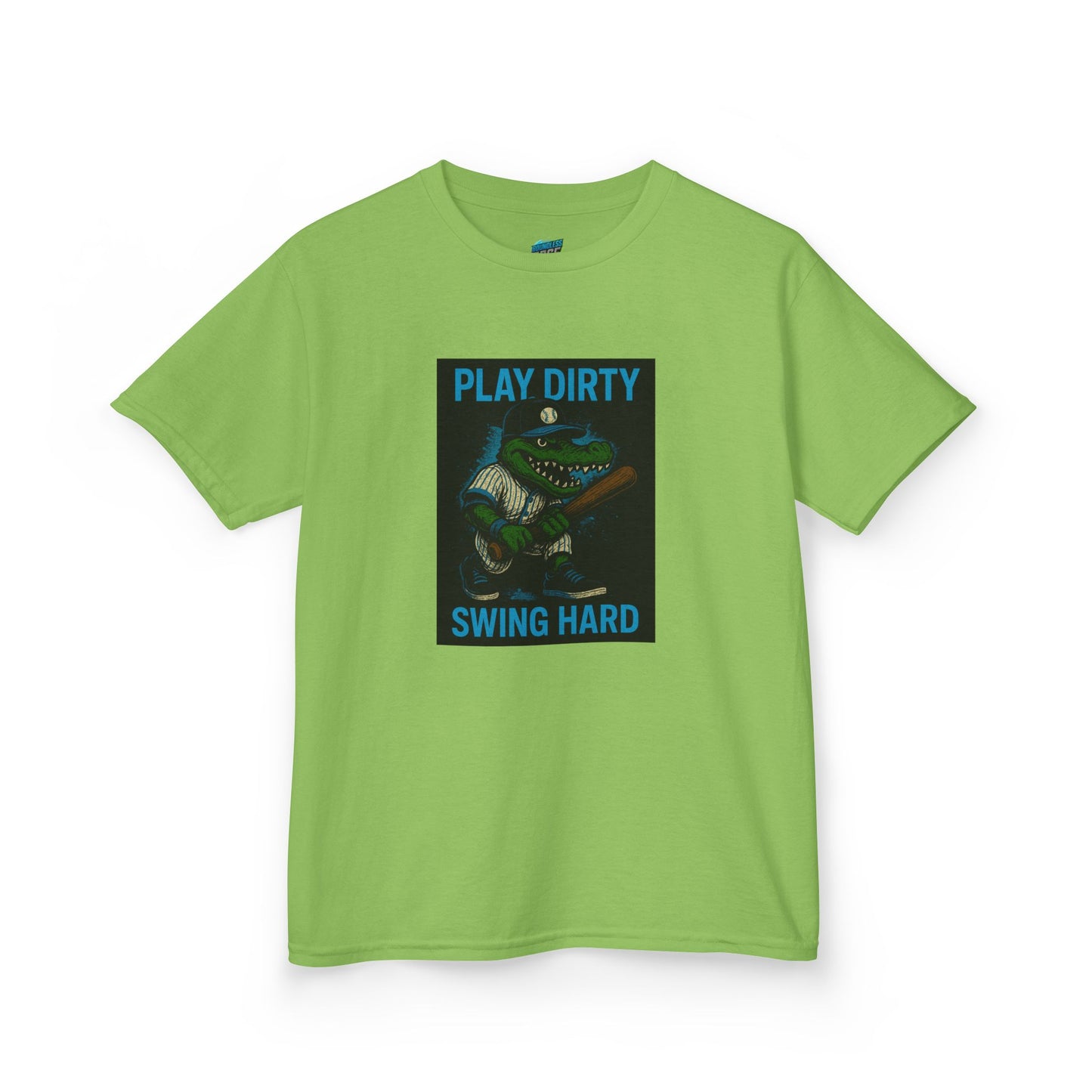 Play Dirty. Swing Hard. Gator Baseball Boys' Heavy Cotton T-Shirt