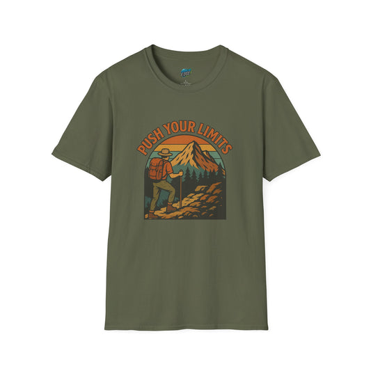 Push Your Limits Hiking Vintage Men's Basic T-Shirt