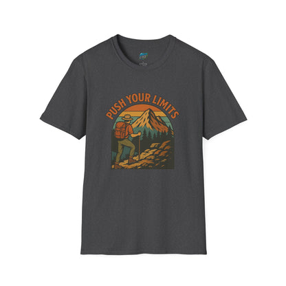 Push Your Limits Hiking Vintage Men's Basic T-Shirt