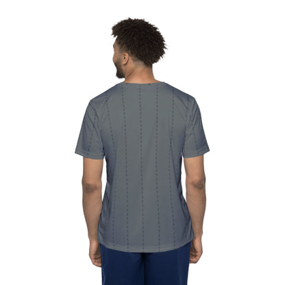 Disc Golf Basket Pinstripes Boundless Edge Men's Jersey Premium T-Shirt