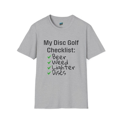 My Disc Golf Checklist Disc Golf Humor Men's Basic T-Shirt