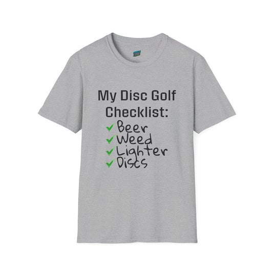My Disc Golf Checklist Disc Golf Humor Men's Basic T-Shirt