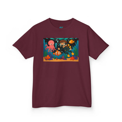 Ocean Explorer Playing with Danger Girls' Heavy Cotton T-Shirt