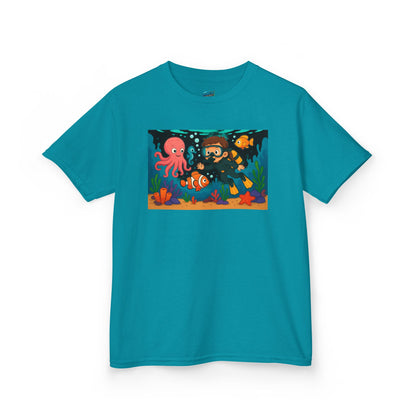 Ocean Explorer Playing with Danger Girls' Heavy Cotton T-Shirt