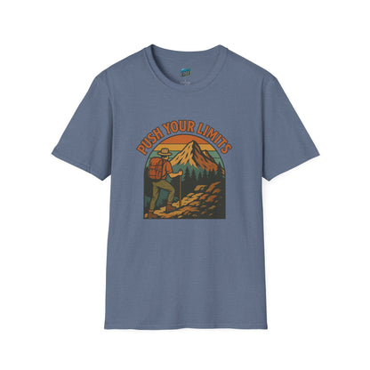 Push Your Limits Hiking Vintage Men's Basic T-Shirt