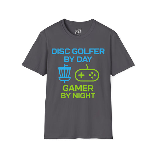 Disc Golfer by Day, Gamer by Night Disc Golf Men's Basic T-Shirt
