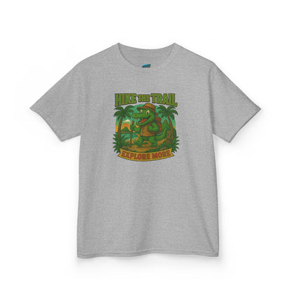 Hike the Trail - Explore More Hiking Gator Boys' Heavy Cotton T-Shirt
