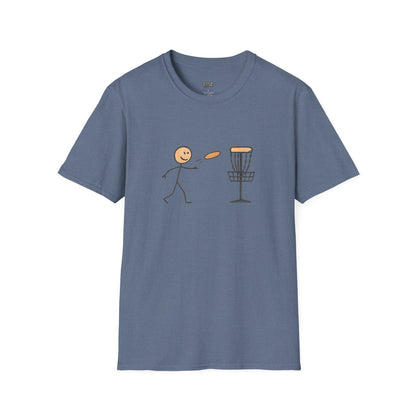 Stick Figure Disc Golf Men's Basic T-Shirt