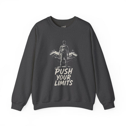 Summit Edition Push Your Limits Hiking Men's Basic Crewneck Sweatshirt
