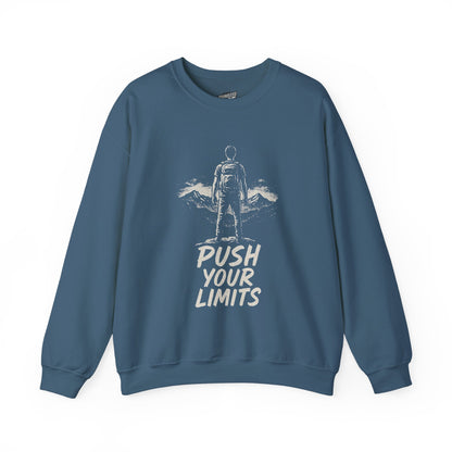 Summit Edition Push Your Limits Hiking Men's Basic Crewneck Sweatshirt