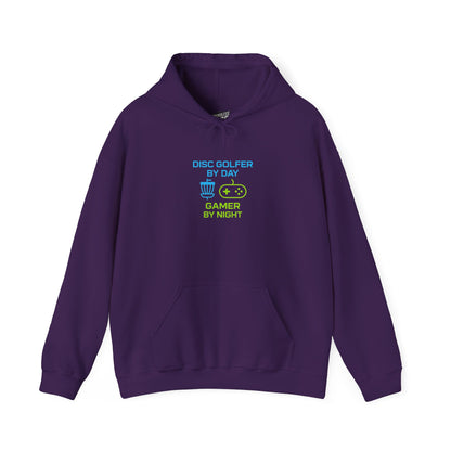 Disc Golfer by Day, Gamer by Night Women's Basic Heavy Blend Pullover Hoodie Sweatshirt