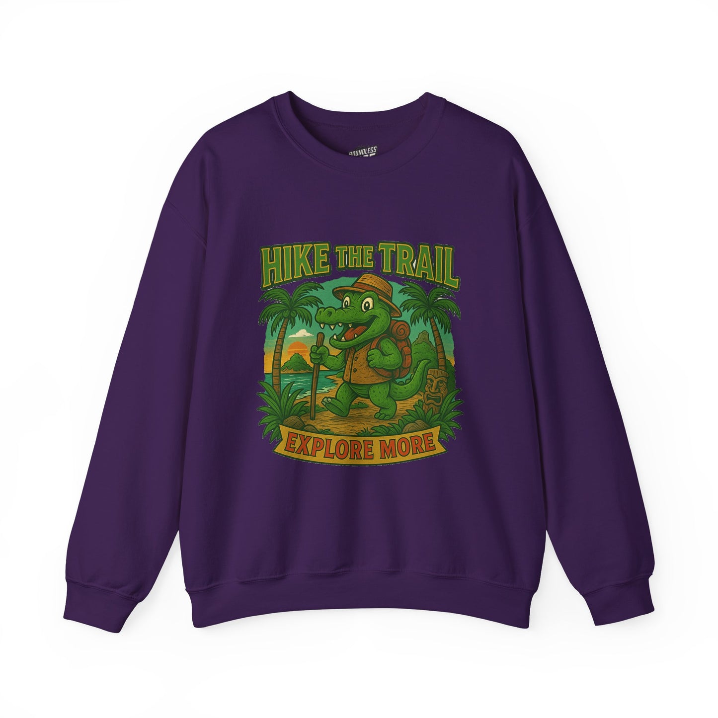 Hike the Trail Explore More Hiking Women's Basic Crewneck Sweatshirt