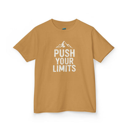 Push Your Limits Hiking Mountain Boys' Heavy Cotton T-Shirt
