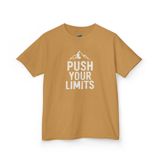 Push Your Limits Hiking Mountain Boys' Heavy Cotton T-Shirt