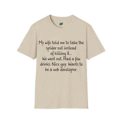 My Wife Told Me... Dad Joke Humor Men's Basic T-Shirt