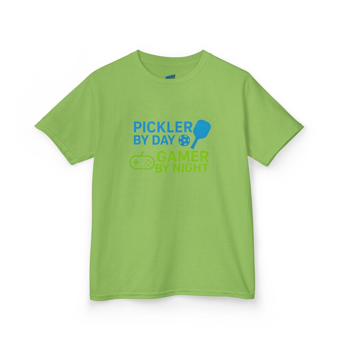 Pickler by Day, Gamer by Night Pickleball Girls' Heavy Cotton T-Shirt