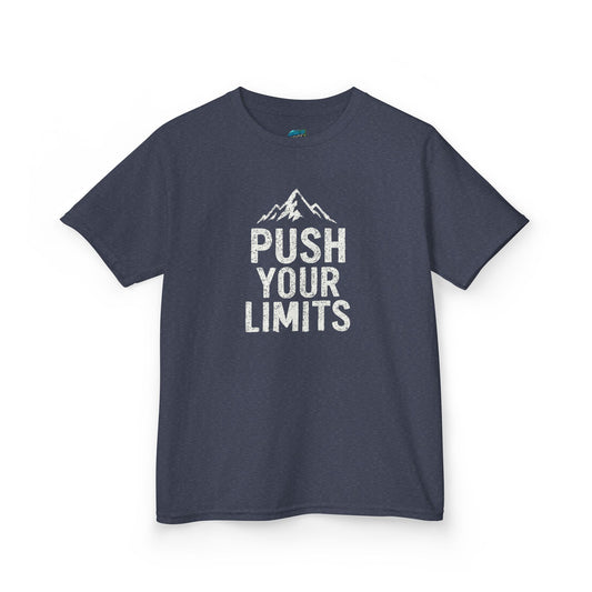 Push Your Limits Hiking Mountain Boys' Heavy Cotton T-Shirt