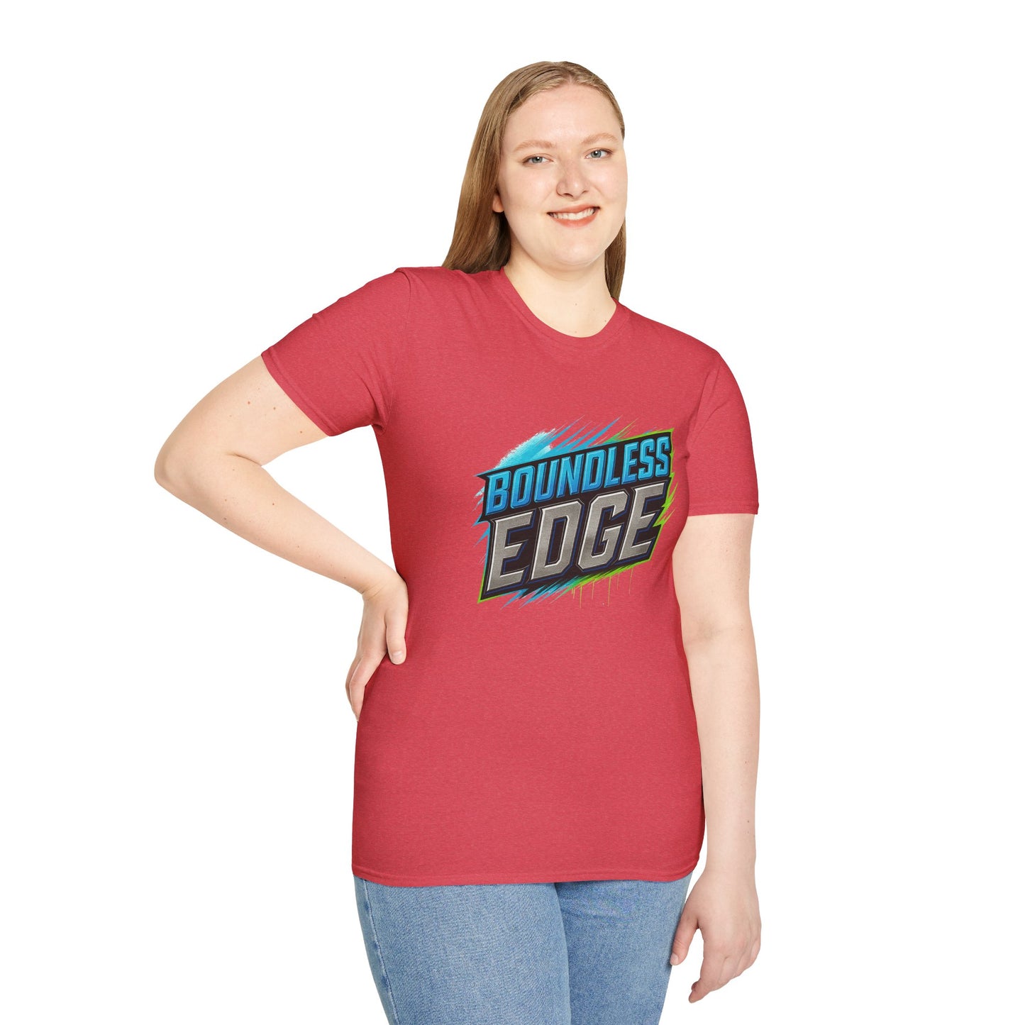 Boundless Edge Logo Tee – Everyday Edition Women's Basic T-Shirt (Heather Red Only)