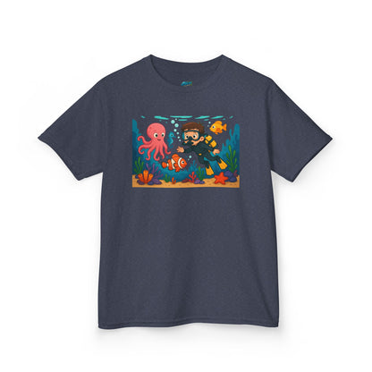 Ocean Explorer Playing with Danger Boys' Heavy Cotton T-Shirt