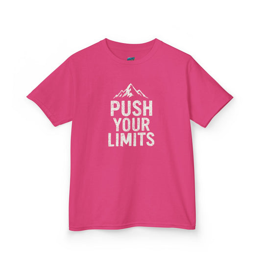 Push Your Limits Hiking Mountain Girls' Heavy Cotton T-Shirt