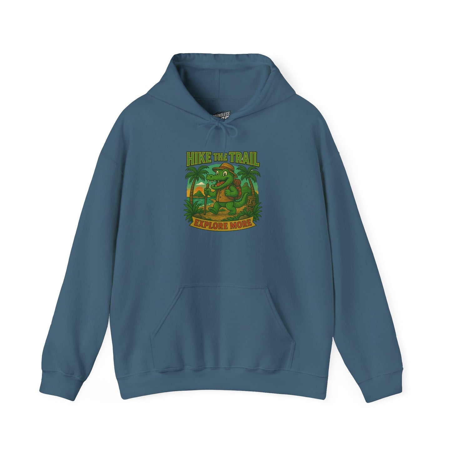 Hike the Trail – Explore More Hiking Women's Basic Heavy Blend Hoodie Sweatshirt