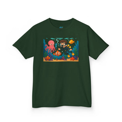 Ocean Explorer Playing with Danger Boys' Heavy Cotton T-Shirt