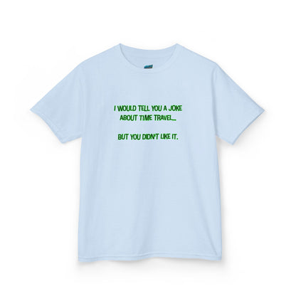 Time Travel Joke Humor Boys' Heavy Cotton T-Shirt
