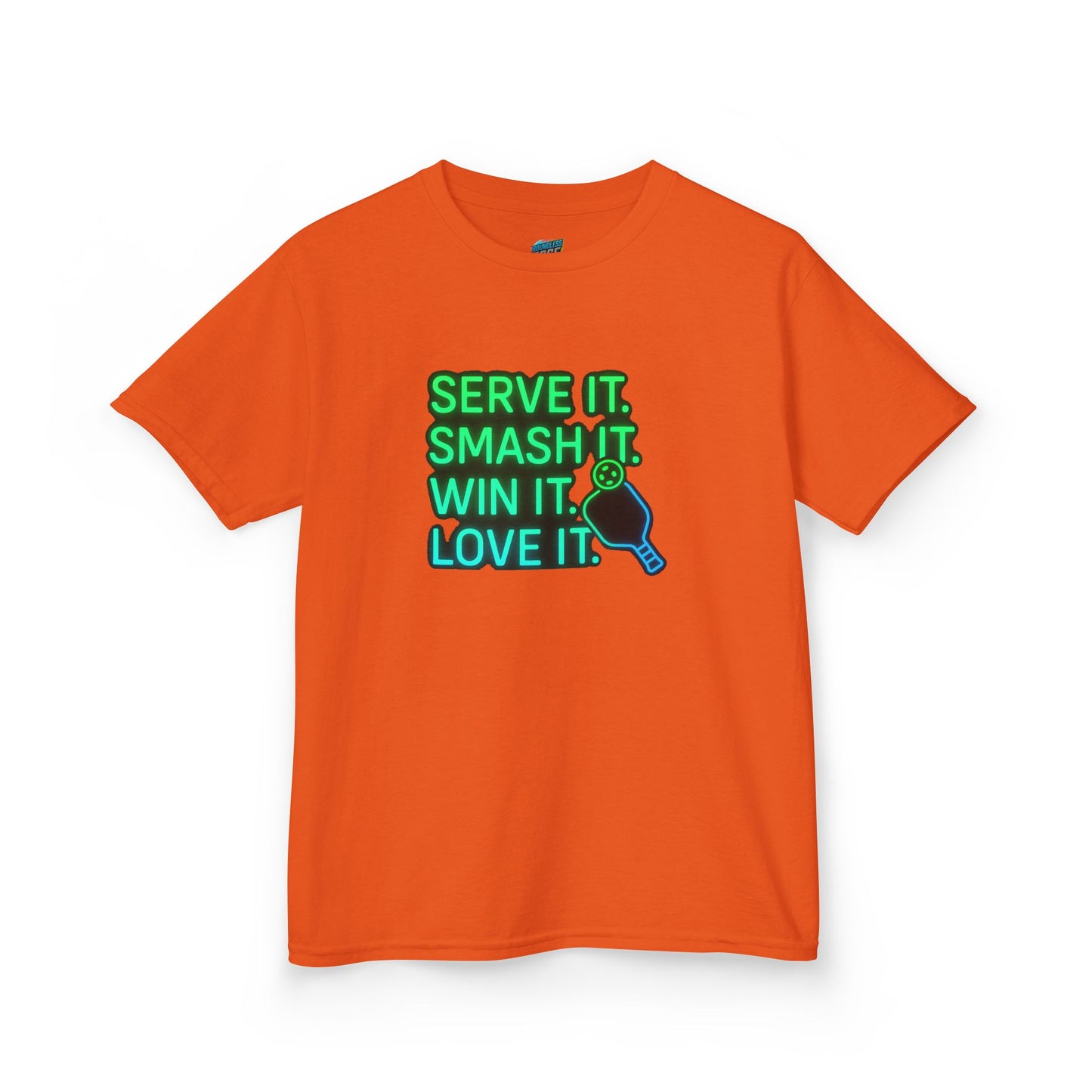 Serve it. Smash it. Win it. Love it. Pickleball Girls' Heavy Cotton T-Shirt