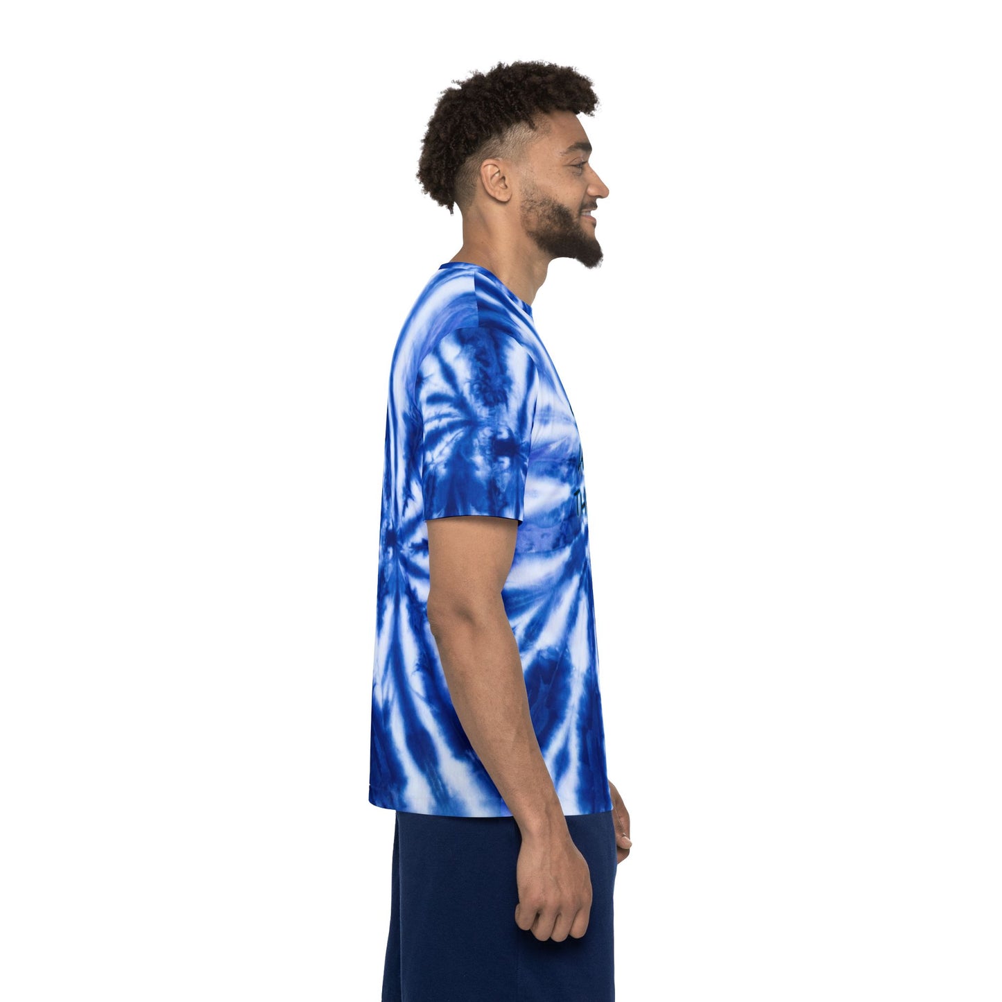 Smoke, Laugh, Throw Tie-Dye Adult Humor Disc Golf Men's Jersey Premium T-Shirt