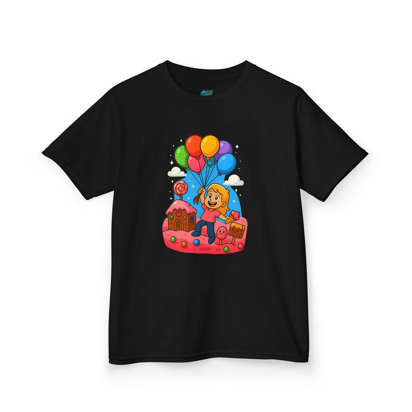 Candyland Lift-Off Playing with Danger Girls' Heavy Cotton T-Shirt