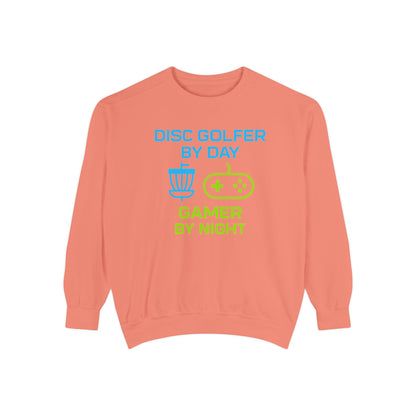 Disc Golfer by Day, Gamer by Night Men's Premium Relaxed Fit Crewneck Sweatshirt