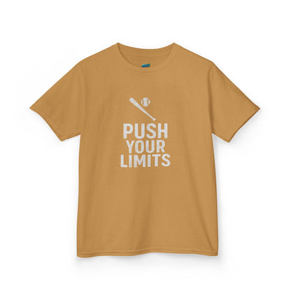 Push Your Limits Baseball Boys' Heavy Cotton T-Shirt